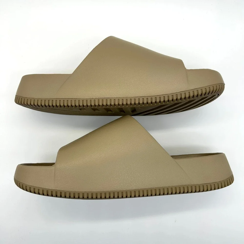 Nike Calm Slide Mens 12 Womens 13 Khaki Tan FD4116-201 Minimalist Foam Sandals